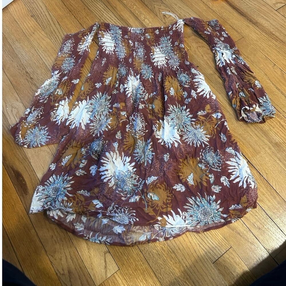 Sun & Shadow Floral Off Shoulder Mini Dress XS Excellent condition